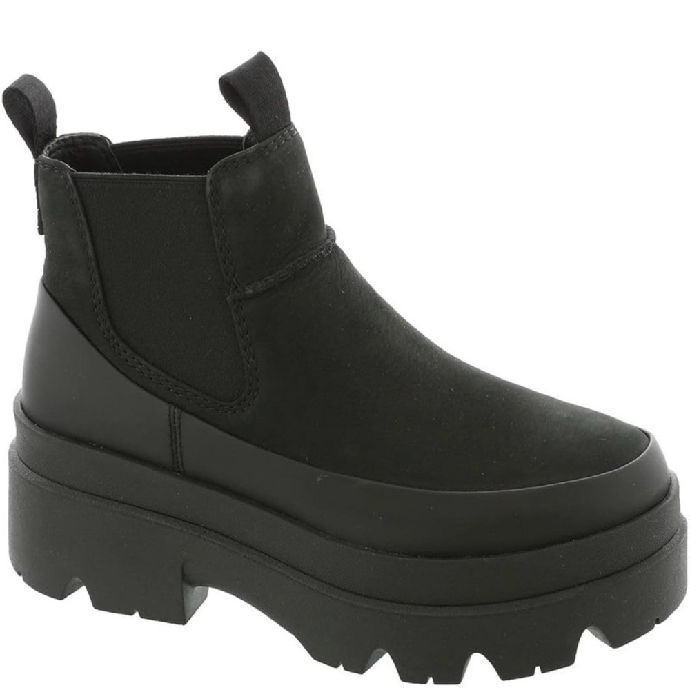 UGG Women's Brisbane Black Platform Chelsea Boots Cabincore Winter Whimsigoth 10